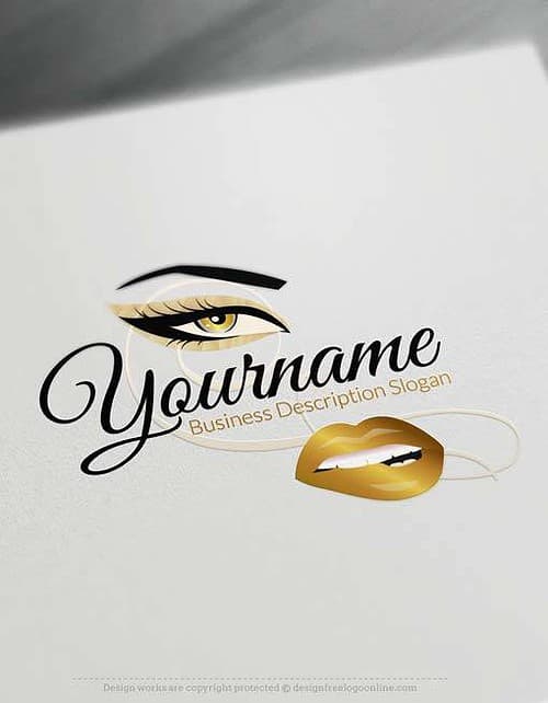 Create Your Own sexy face Logo Free with makeup Logo maker