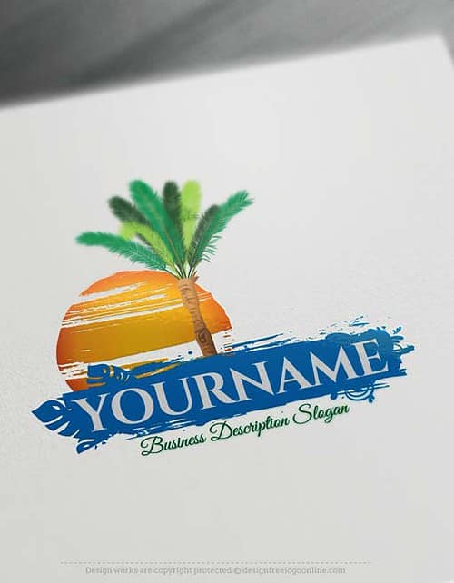 Creative Online Free Palm tree Logo Design - Free Logo Maker