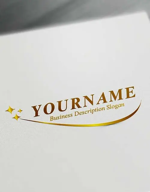 Gold Abstract wave Logo Design Online