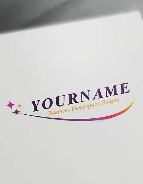 Purple sparkly wave logo maker