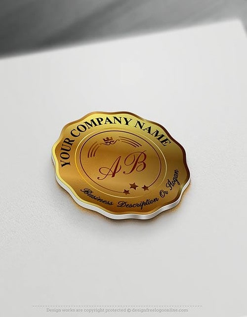Luxurious Silver Royalty Badge Logo Design Free Royal Stamp Logo Maker
