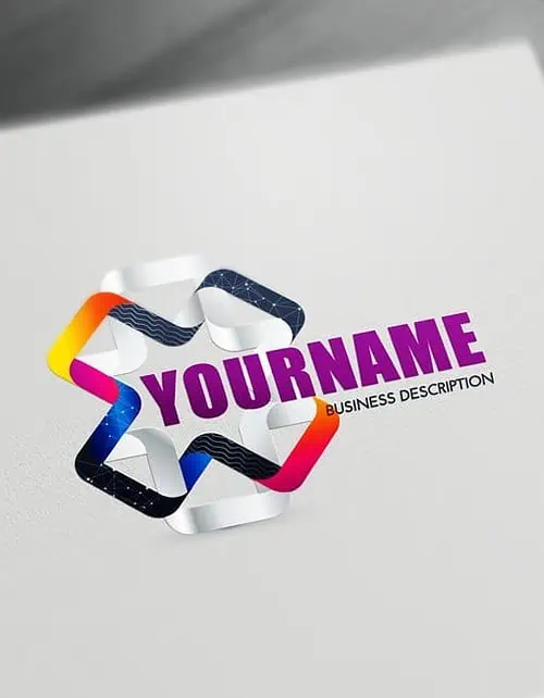 Online 3D Logos - Modern 3D Connection Logo Maker
