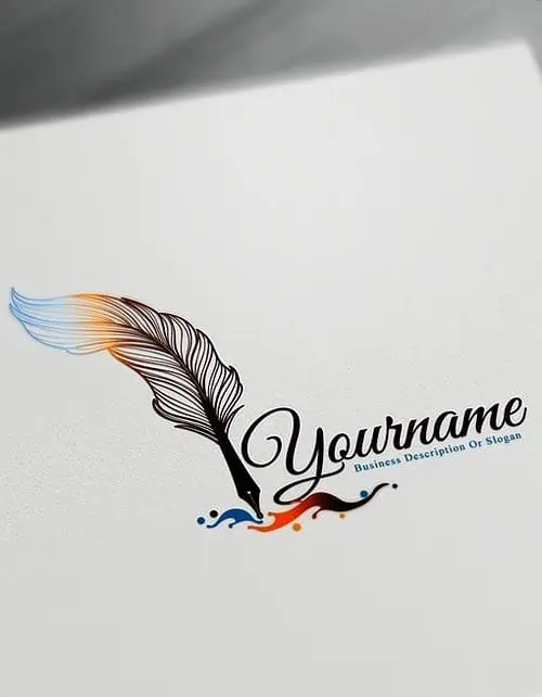 Fountain Pen Logo Design Maker – Gratis fjäderpenna Logo Maker Online