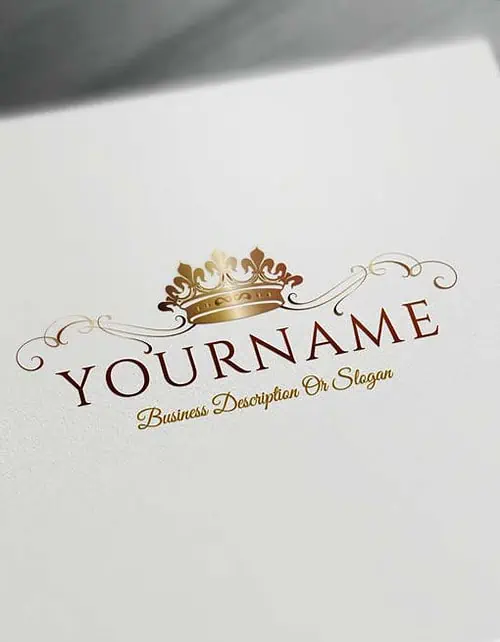 Make logo online - bronze Crown Logo Template Heraldic Free Logo Maker