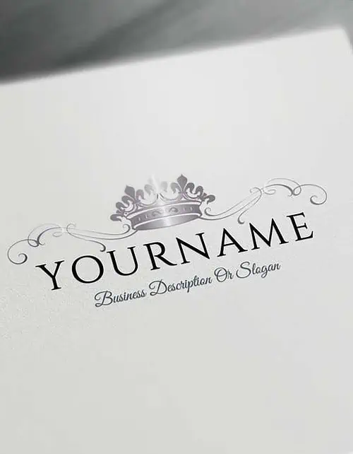 Make logo online - silver Crown Logo Template Heraldic Free Logo Maker
