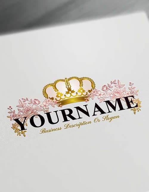 Online Roses Logo Template Free Royal Crown Vintage Logo Maker
