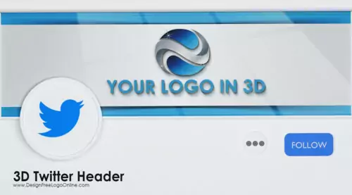 3D Twitter Header