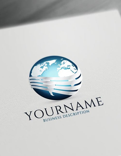 Globe Logo template - free online logo maker and download