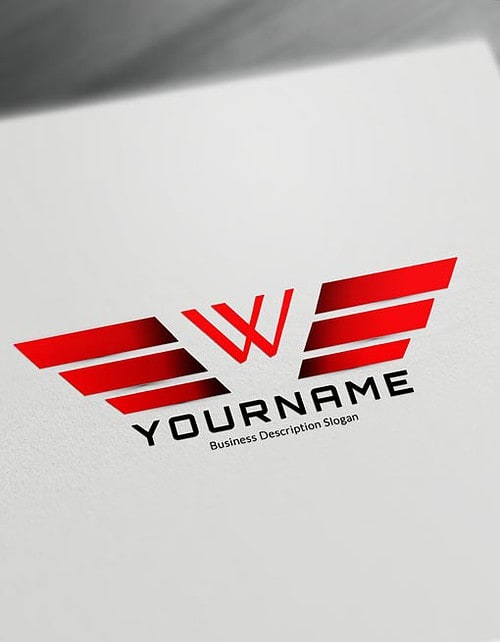 Red Wings Logo maker Make a logo with DesignFreeLogoOnline