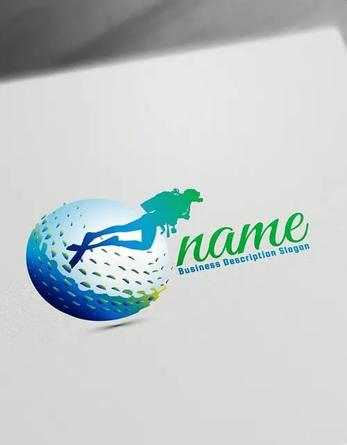Scuba Diving Logo Design Online Create a Logo Diver's logo Maker