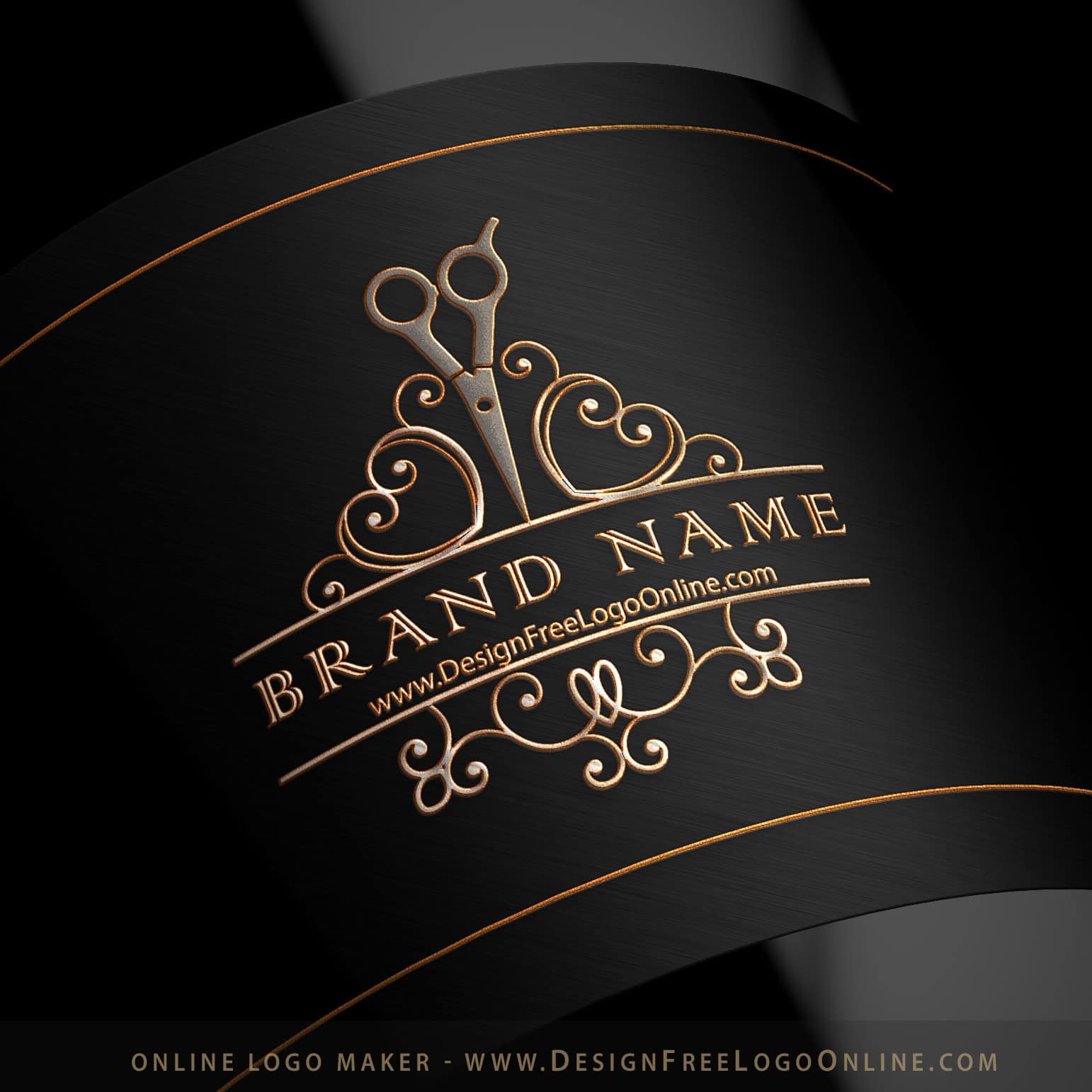 Modello di progettazione del logo del salone di parrucchiere del barbiere -  Loghi di sarto e forbici, image size:1542x1542