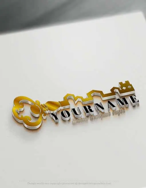 Real Estate Golden Key Logo Design