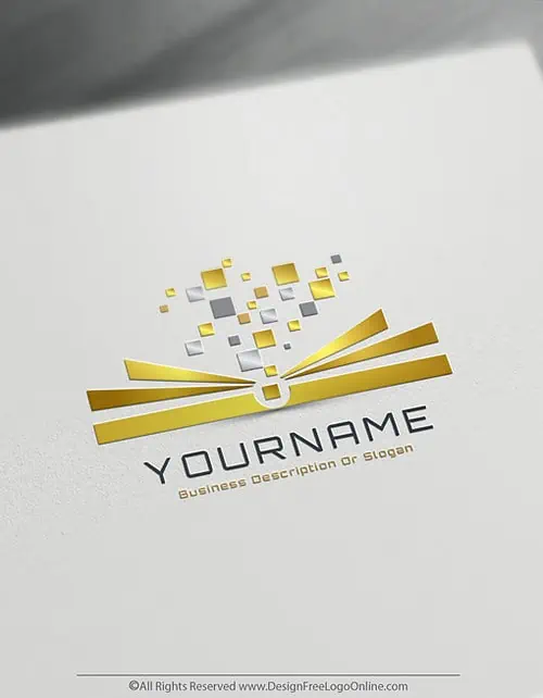 Create an education Logo For Free – Digital Book Logo Design Template