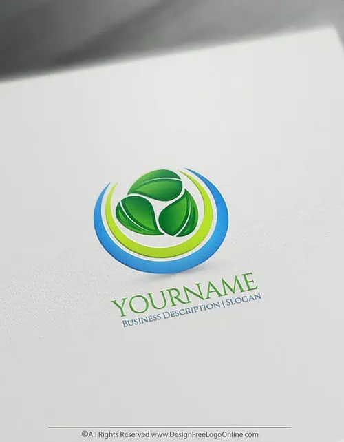 Energy Spiral Leaves Logo Template - Free Logo Maker