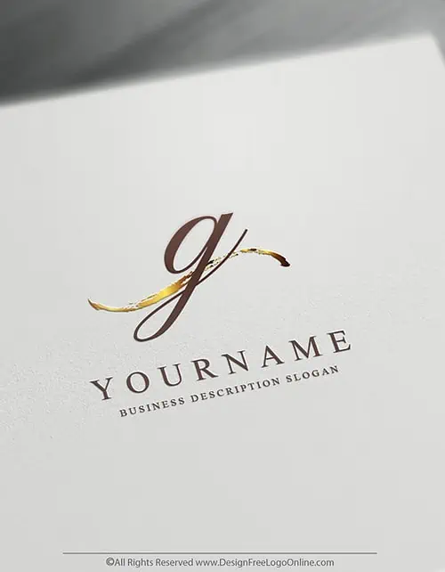 Instantly customize a gold minimalist logo
