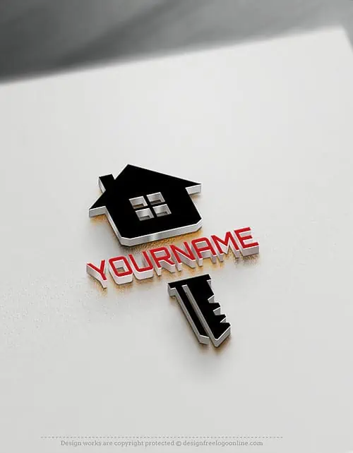 Modern Locksmith House Key Logo Design