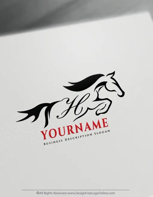 Conception de logo de cheval
