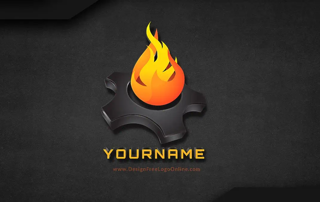 Couleur de marque du logo 3D Fire
