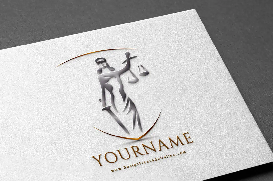 luxury Law firm Logo design Lady Justice Goddess Themis