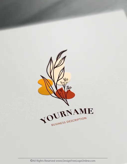 Minimalistisk Leaf Logo Maker