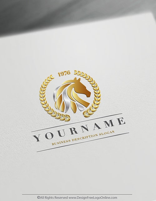 Design a Brand Online With Our Luxury Horse Head Logo Maker