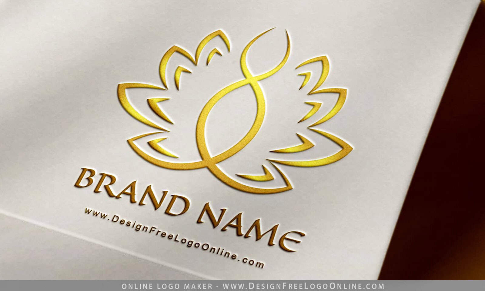 Spa- und Wellness-Logo-Maker – Handgefertigte Lotus-Vorlage