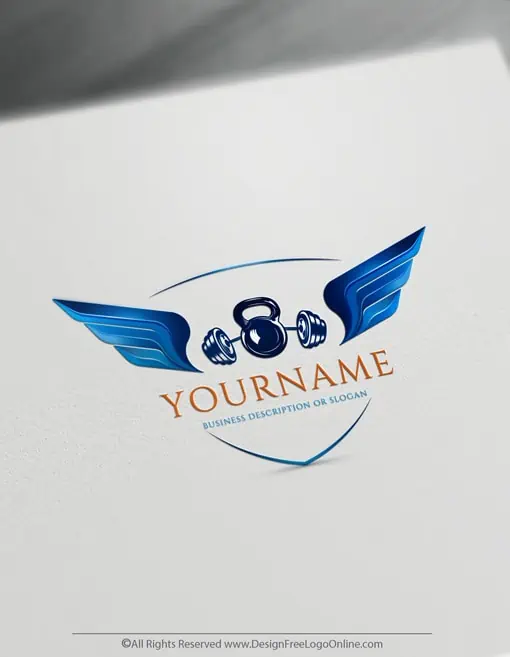 Blue wings Sport Logos Maker