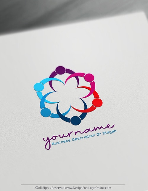 online colorful group logo maker