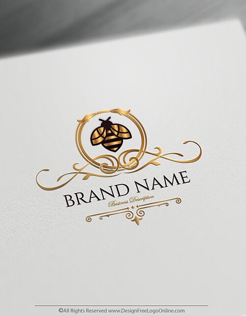Create A Luxuries Bee Logo Design with Our Free Logo Maker Online