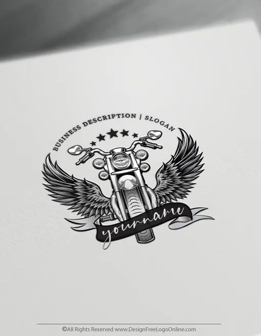 Vintage Black Biker Logos Vintage Black Biker Logos