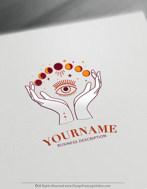 mystic logo with hands eye