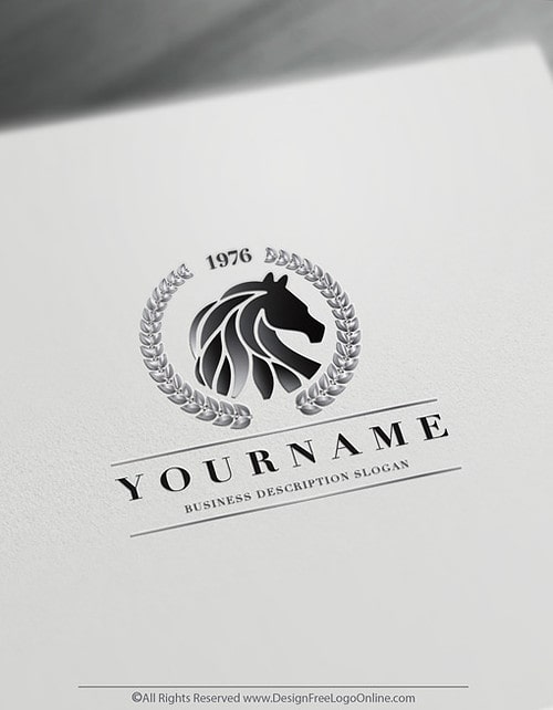 vintage black horse logo