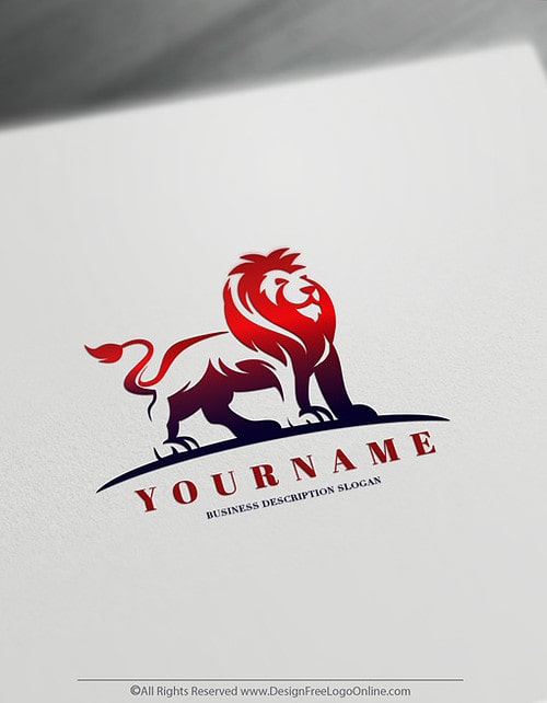 Make a Standing Lion logo for free with the online business Logo Maker.