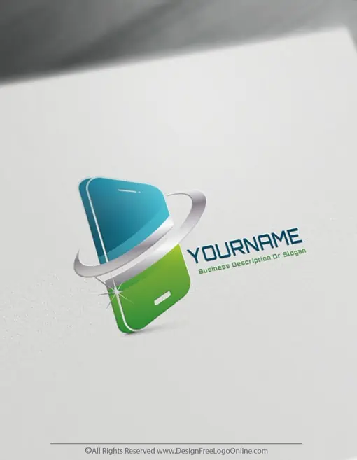 green Modern Cellphone Icon