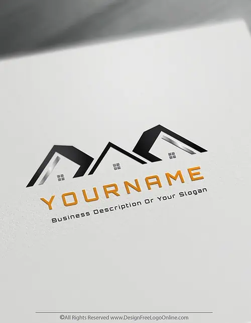 black rooftops logos with houses