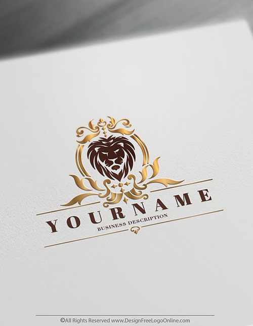 Luxuries Lion Head Logo Maker