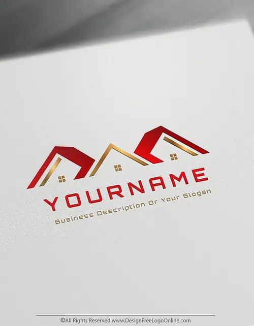Simple Logos With Houses and red rooftops