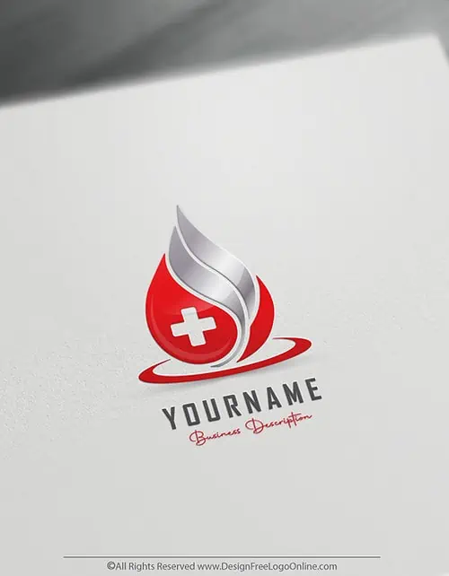 Medical Blood Drop Logo Symbol