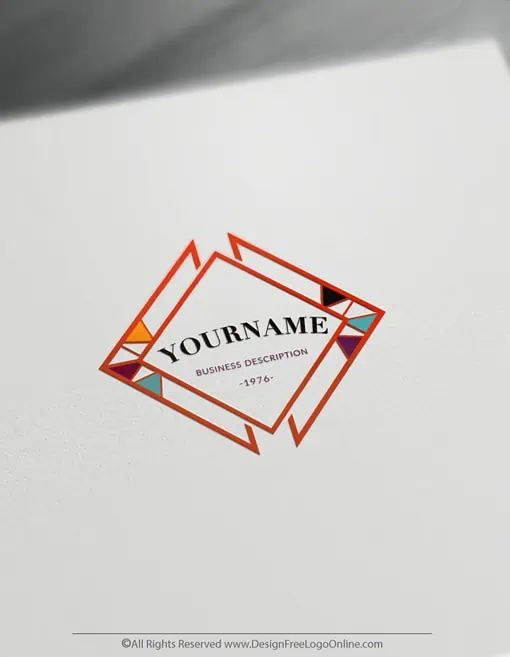 artistic mosaic logo frame logo creator