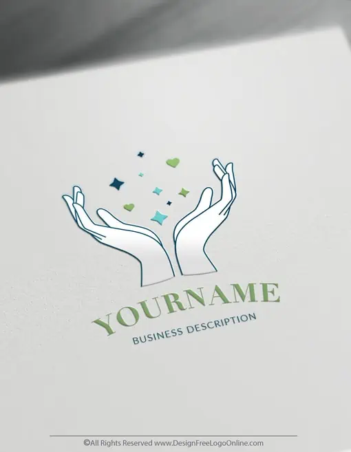 Conception de logo minimaliste avec des mains