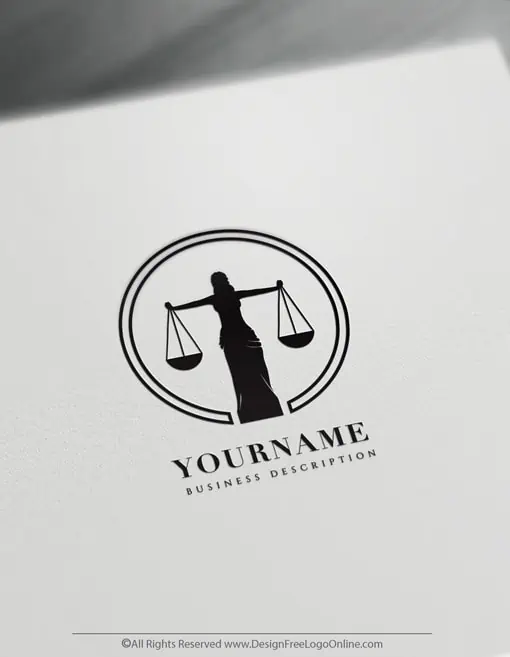 Minimalist Lady Justice logo
