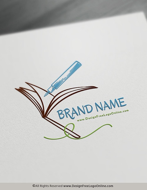 Book Pen Logo Design Maker