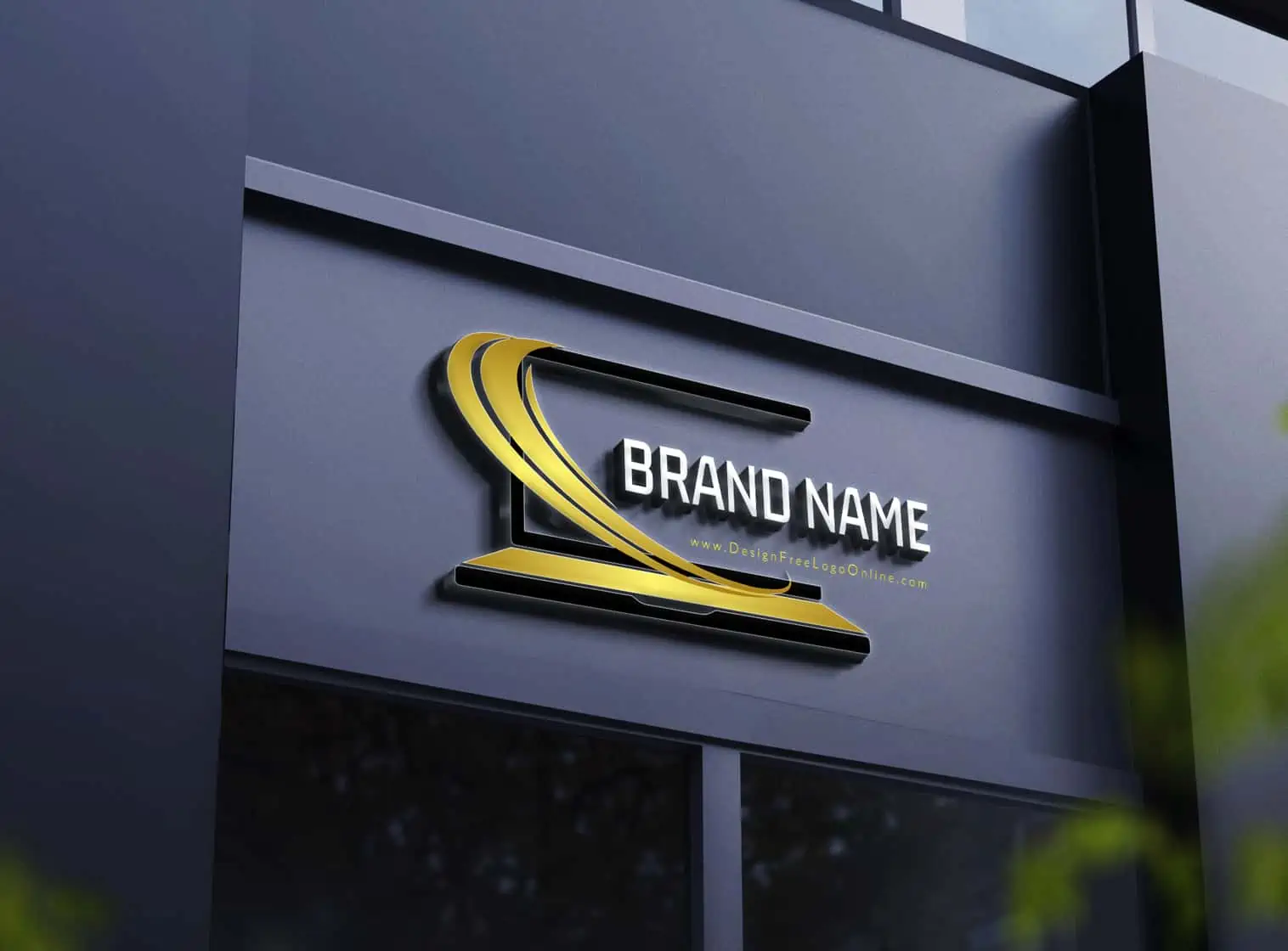 Laptop logo design template