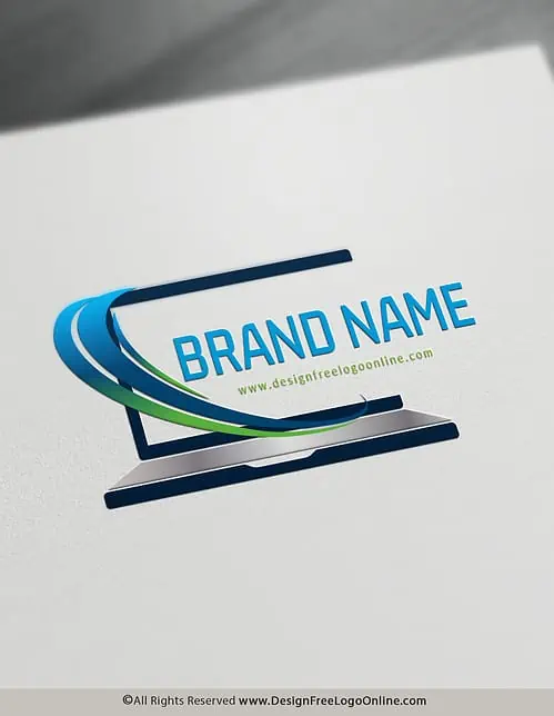 Laptop computer logo design