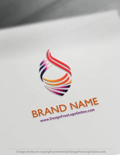 Logotipo de llama abstracta Creador de inteligencia artificial empresarial moderno