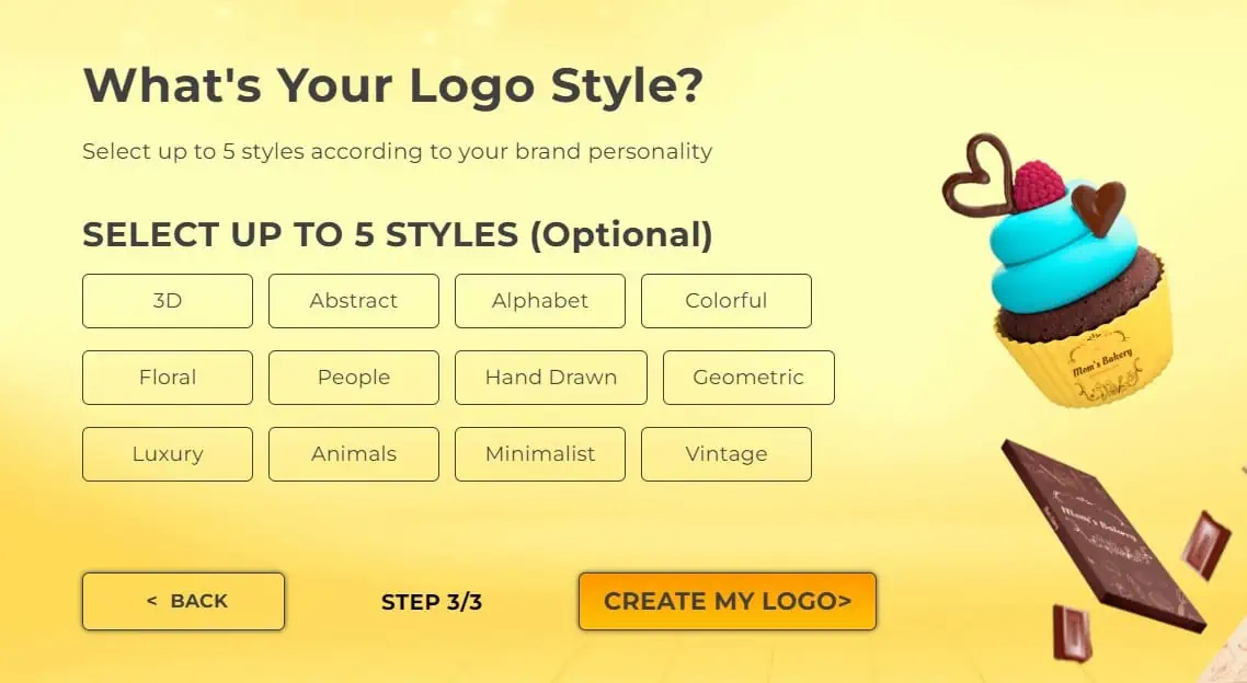 AI free logo maker step 2