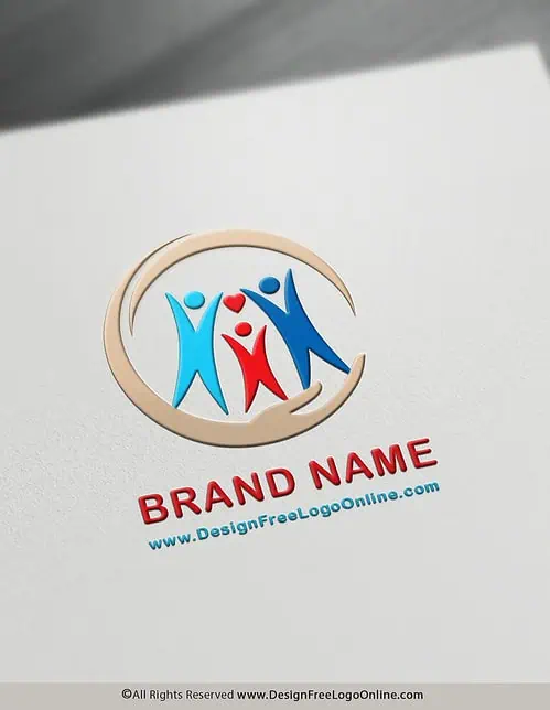 Family Logo Caring Hand Holding