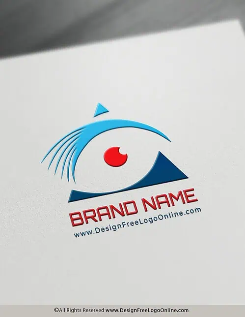 creative triangle eye logo maker