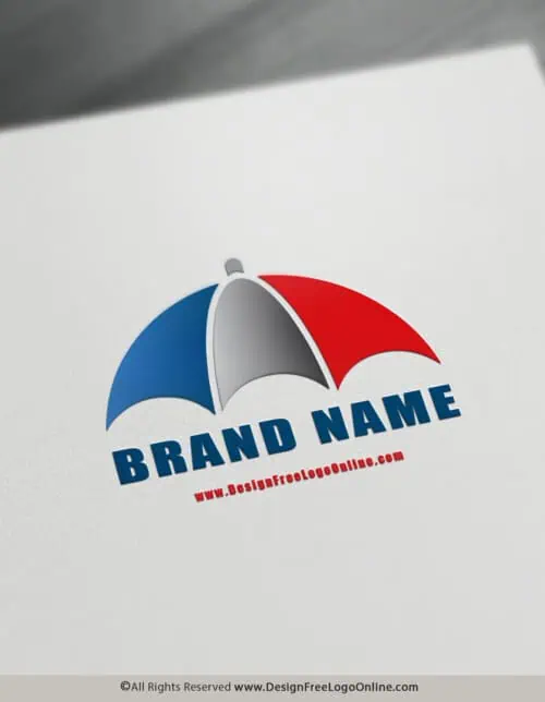 creatore di logo ombrello per compagnia assicurativa